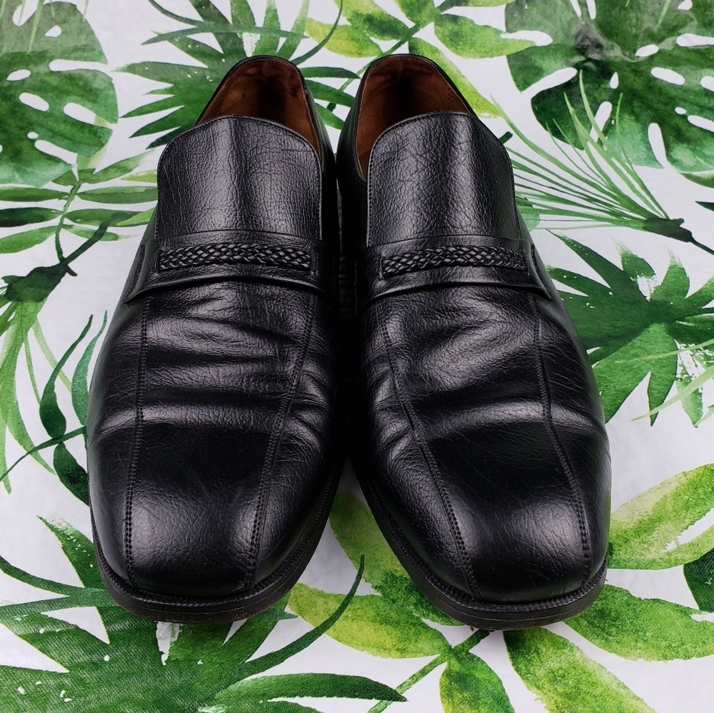 479 Florsheim bicycle toe braided slip on loafers